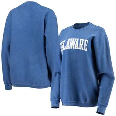 Женский пуловер Pressbox Royal Delaware Fightin&apos; Blue Hens, удобный шнур в винтажном стиле, базовый пуловер с аркой, толстовка Unbranded