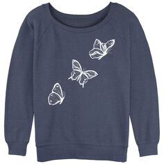 Пуловер из махровой ткани с напуском Peaceful Butterflies для юниоров Unbranded