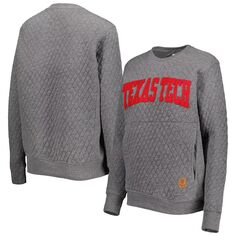 Женский стеганый пуловер Pressbox Heather Charcoal Texas Tech Red Raiders Moose Unbranded