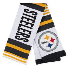 Женская одежда Erin Andrews Жаккардовый полосатый шарф Pittsburgh Steelers Unbranded