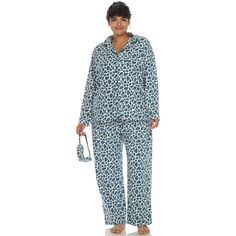 Пижамный комплект больших размеров из трех предметов с принтом жирафа WM Fashion
