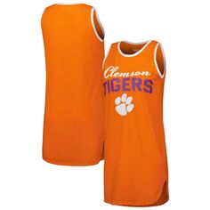 Женская ночная рубашка Concepts Sport оранжево-белая майка Clemson Tigers Unbranded