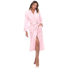 Женский уютный халат для отдыха WM Fashion, розовый