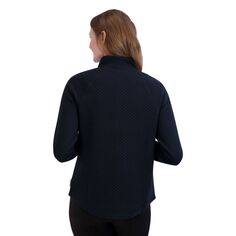 Женский стеганый пуловер из шамбре ZeroXposur с полукнопками ZeroXposur, черный
