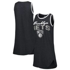 Женская черная ночная рубашка без рукавов Concepts Sport Brooklyn Nets Unbranded