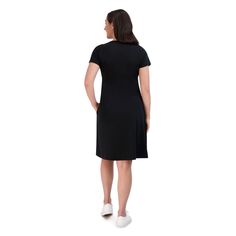 Женское платье ZeroXposur Purpose с короткими рукавами и рюшами ZeroXposur, черный