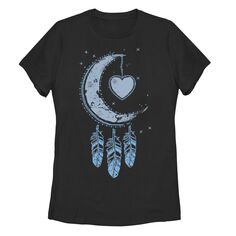 Детская футболка с рисунком «Ловец снов» Moon Catcher, черный Unbranded