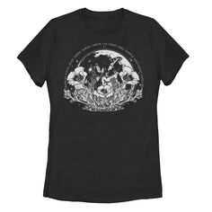 Детская футболка с рисунком Zodiac Moon Butterfly, черный Unbranded
