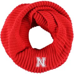 Женский вязаный шарф с капюшоном ZooZatz Nebraska Huskers Infinity Unbranded