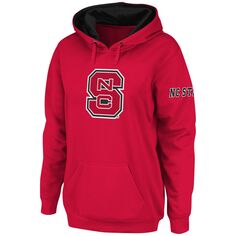 Женский пуловер с капюшоном Stadium Athletic красного цвета NC State Wolfpack и большим логотипом Unbranded