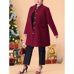 Женская модная верхняя одежда больших размеров с воротником-стойкой, зимнее длинное пальто Agnes Orinda