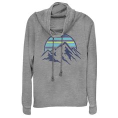 Пуловер с карманами и воротником-хомутом для юниоров Sunset Mountain Range Unbranded