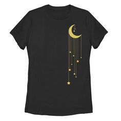 Золотая футболка с рисунком луны и падающих звезд для юниоров Unbranded