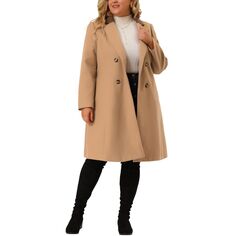 Женское бушлат больших размеров, зимняя верхняя одежда, двубортное модное пальто Agnes Orinda