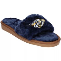 Женские шлепанцы из искусственного меха FOCO Nashville Predators Unbranded