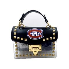 Прозрачная сумка через плечо Cuce Montreal Canadiens с заклепками Unbranded