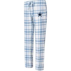 Женские спортивные брюки белого/королевского цвета Dallas Cowboys, фланелевые брюки для отдыха Unbranded