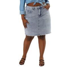 Женские рваные джинсовые джинсовые юбки больших размеров с вышивкой Agnes Orinda, темно-синий
