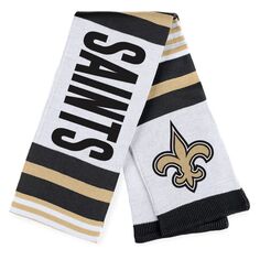 Женская одежда Erin Andrews Жаккардовый полосатый шарф New Orleans Saints Unbranded