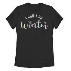 Простая зимняя футболка с типографским рисунком I Don&apos;t Do Winter для юниоров Unbranded