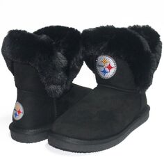 Женские черные ботинки из искусственного меха Cuce Pittsburgh Steelers Unbranded