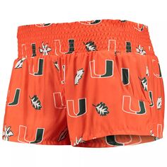 Женские пляжные шорты Wes &amp; Willy Orange Miami Hurricanes Unbranded