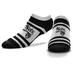 Женские носки для босых ног Brooklyn Nets в блочную полоску с нечеткой лодыжкой Unbranded