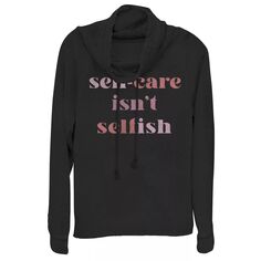 Пуловер с надписью «Забота о себе – это не эгоистично» для юниоров с хомутом и воротником-хомутом Unbranded