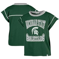 Женская зеленая футболка &apos;47 Michigan State Spartans Sound Up Maya с короткими рукавами Unbranded
