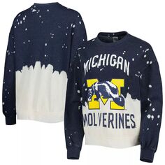 Женский темно-синий пуловер с выцветшим рисунком Gameday Couture Michigan Wolverines Twice As Nice Unbranded