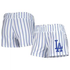Женские спортивные белые шорты для сна Los Angeles Dodgers Reel в тонкую полоску Unbranded