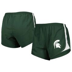 Женские зеленые спортивные шорты Michigan State Spartans Unbranded