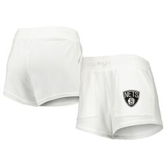 Женские спортивные белые шорты Brooklyn Nets Sunray от Concepts Unbranded