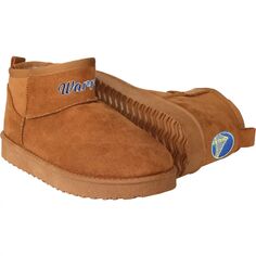 Женские коричневые ботинки Golden State Warriors Team FOCO с логотипом Fuzzy Fan Boots Unbranded