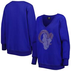 Женский пуловер с глубоким v-образным вырезом Cuce Royal Los Angeles Rams Unbranded