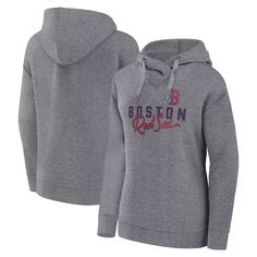 Женский пуловер с капюшоном больших размеров «Heather Grey Boston Red Sox» Unbranded