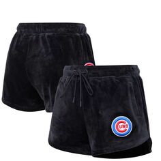 Женские классические велюровые шорты для отдыха Chicago Cubs Pro Standard черного цвета Unbranded