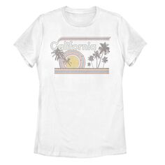 Детская футболка с рисунком радужной пальмы в стиле ретро «Калифорния» Unbranded