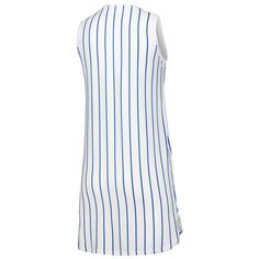 Женская спортивная белая ночная рубашка без рукавов в тонкую полоску New York Mets Reel Unbranded