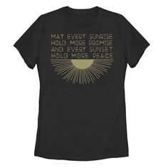 Детская футболка May Every Sunrise Hold More Promise с принтом «Золотое солнце» Unbranded