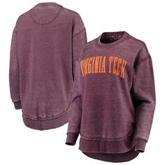 Женский свитшот Pressbox Maroon Virginia Tech Hokies Vintage Wash Pullover Unbranded