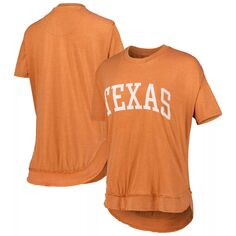 Женская футболка-пончо Pressbox Texas Orange Texas Longhorns Arch Unbranded