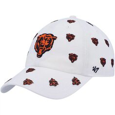 Женская регулируемая шляпа с логотипом &apos;47 White Chicago Bears Confetti Clean Up Unbranded