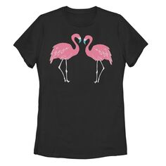 Детская футболка с изображением двойного розового фламинго Unbranded