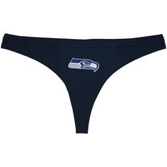 Женские однотонные стринги с логотипом Concepts Sport College Navy Seattle Seahawks Unbranded