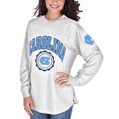 Женская белая футболка North Carolina Tar Heels Edith с длинным рукавом Unbranded