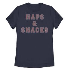 Футболка с рисунком «Naps &amp; Snacks» для юниоров Unbranded