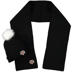 ZooZatz Houston Dynamo Комплект вязаной шапки и шарфа с пушистыми манжетами и помпонами Unbranded