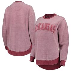 Женский пуловер с пончовиллой Pressbox Cardinal Arkansas Razorbacks Unbranded