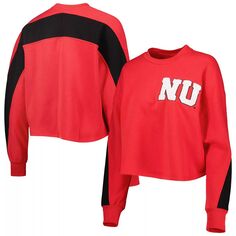 Женский пуловер с цветными блоками Gameday Couture Scarlet Nebraska Huskers Back To Reality, толстовка с цветными блоками Unbranded